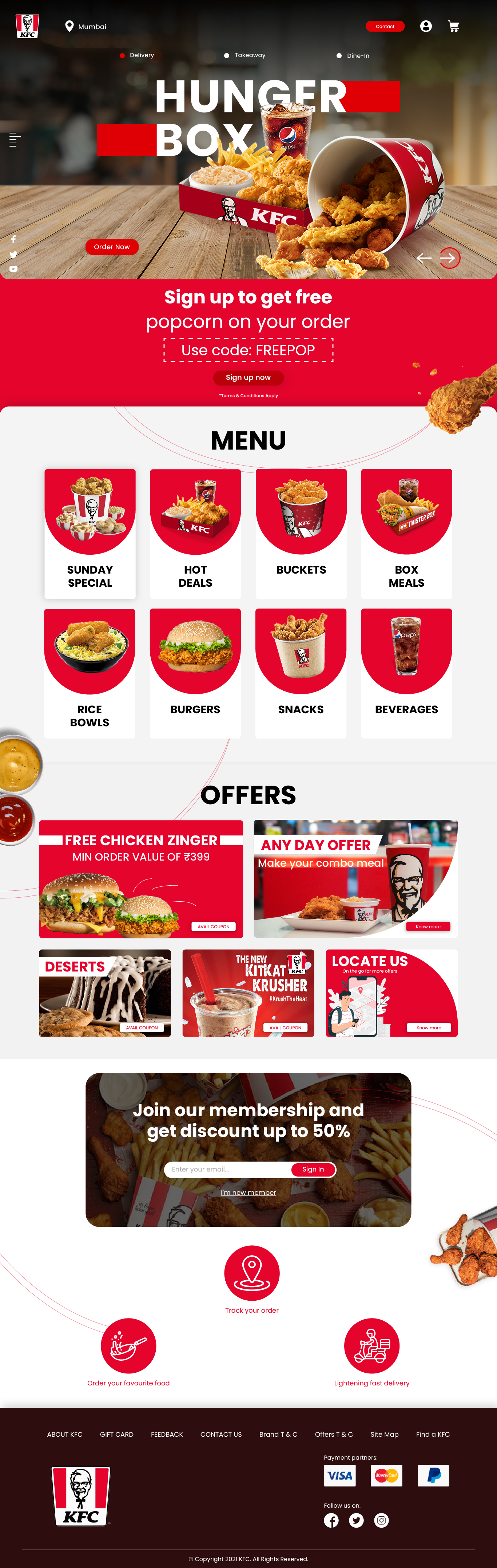 KFC Web UI Redesign