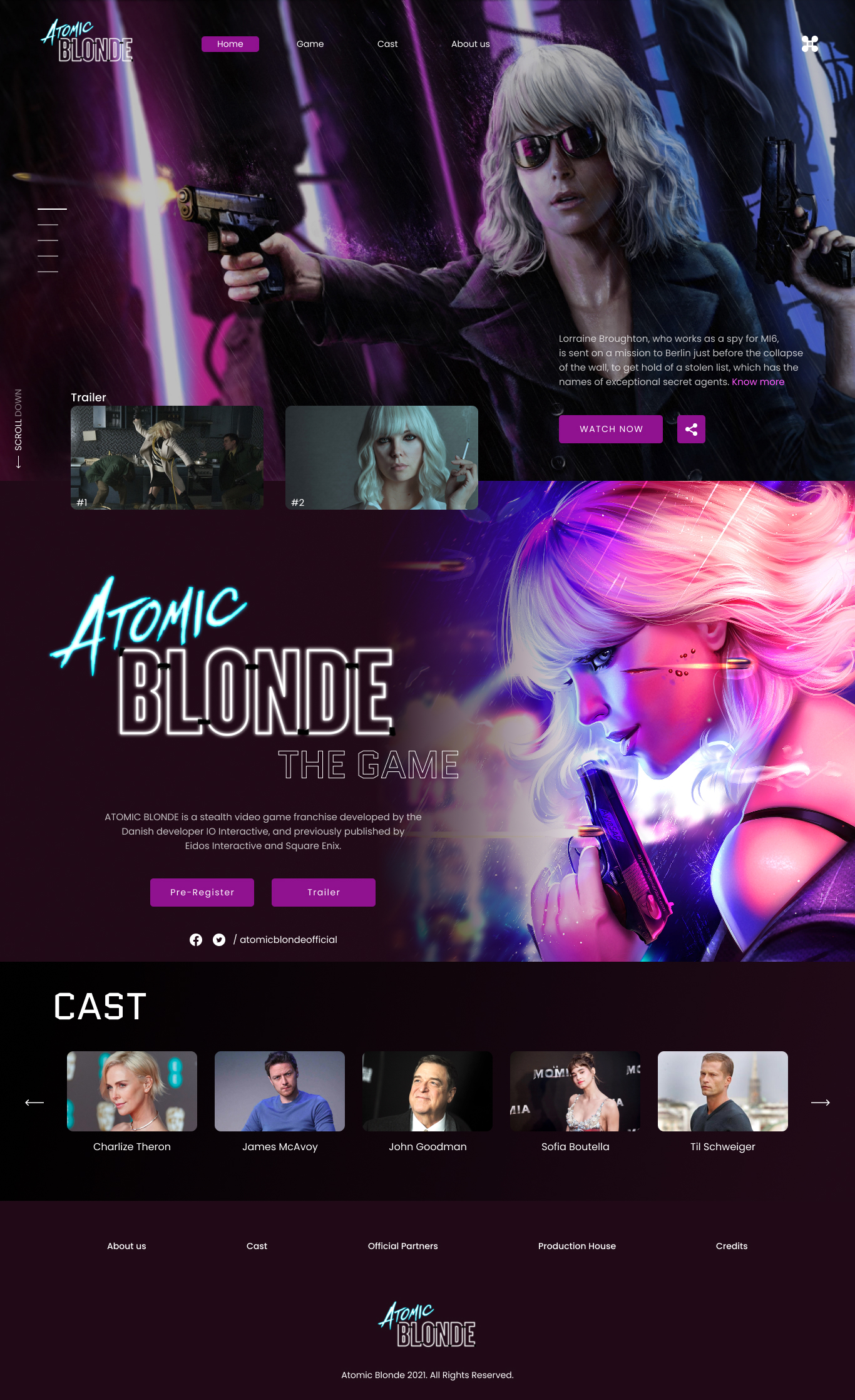 Atomic Blonde Web UI