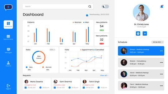 Doctalk Dashboard - Light mode